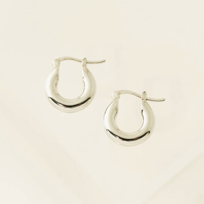 Boucles anneaux épais argent