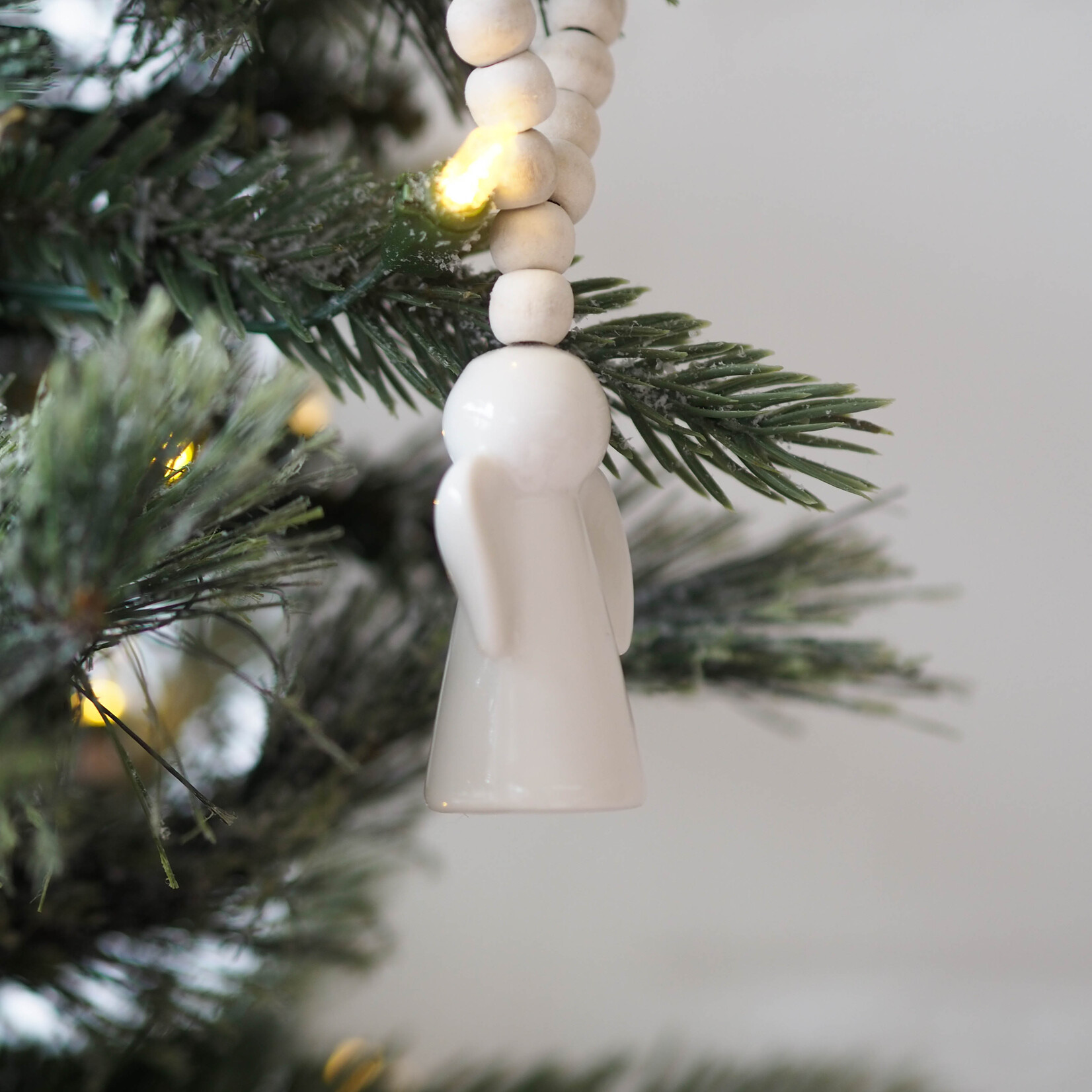 Ornament Angel wood pearl