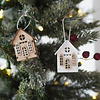 Ornament white wooden house