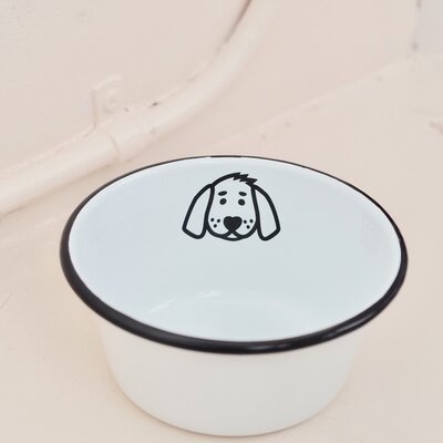 Enamel dog bowl