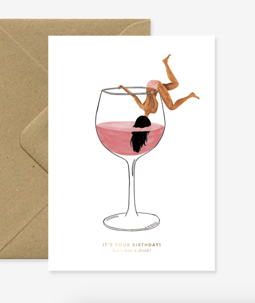 Greeting card - Just one drink