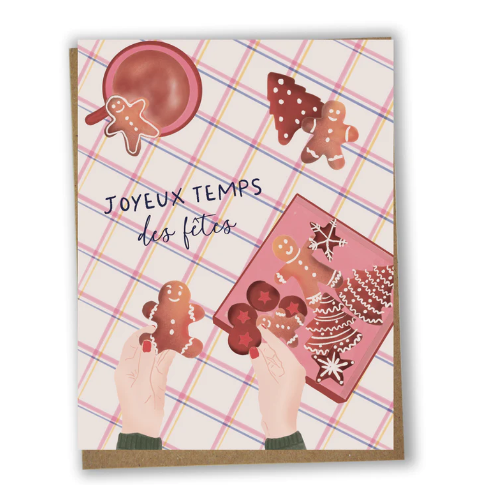 Carte de souhaits - Joyeux Temps de Fêtes Biscuits