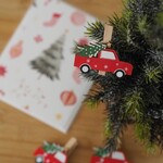 Christmas truck clips S/6