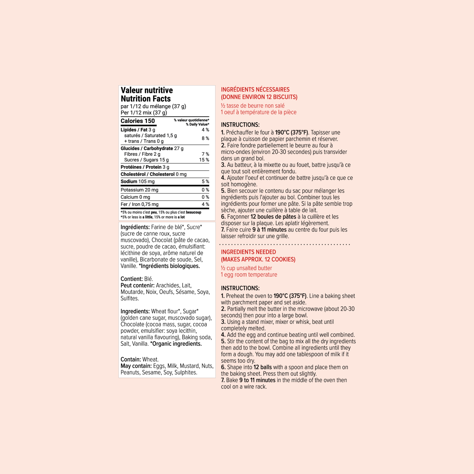 Mélange à Biscuits - Pépites de chocolat