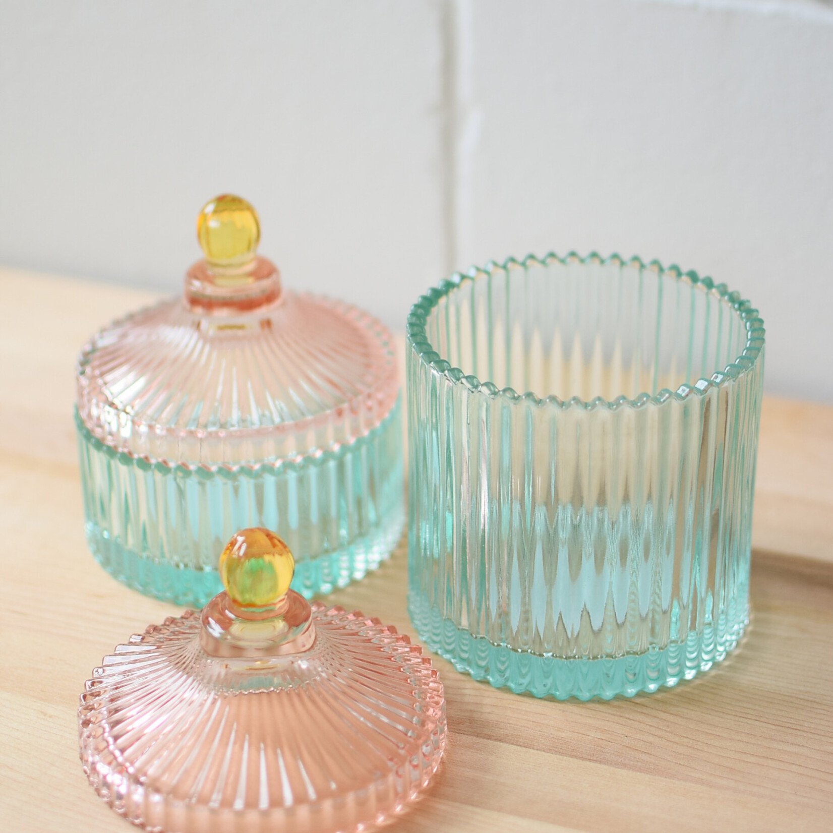 Candy jar - Pink & Aqua