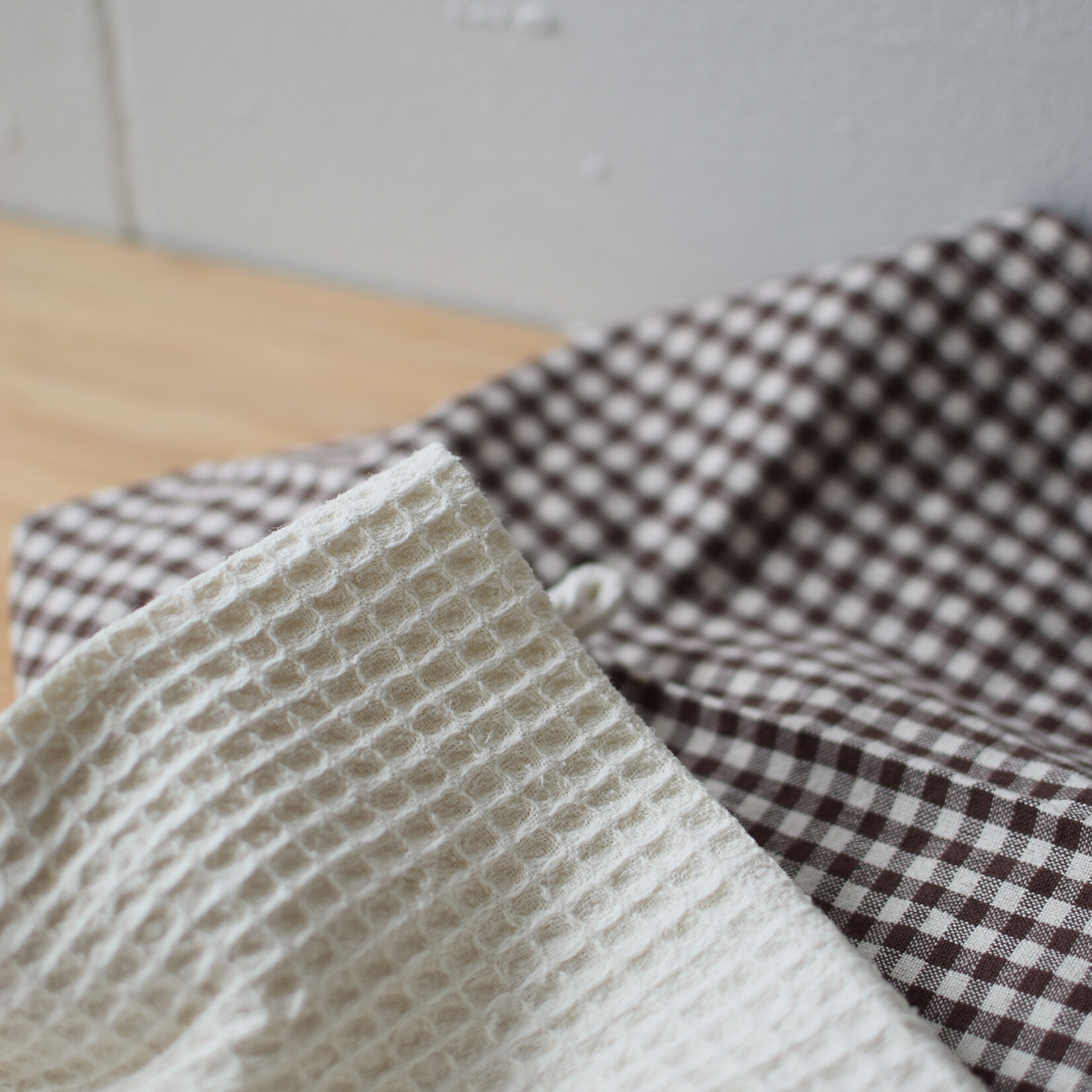 Gingham dishcloths