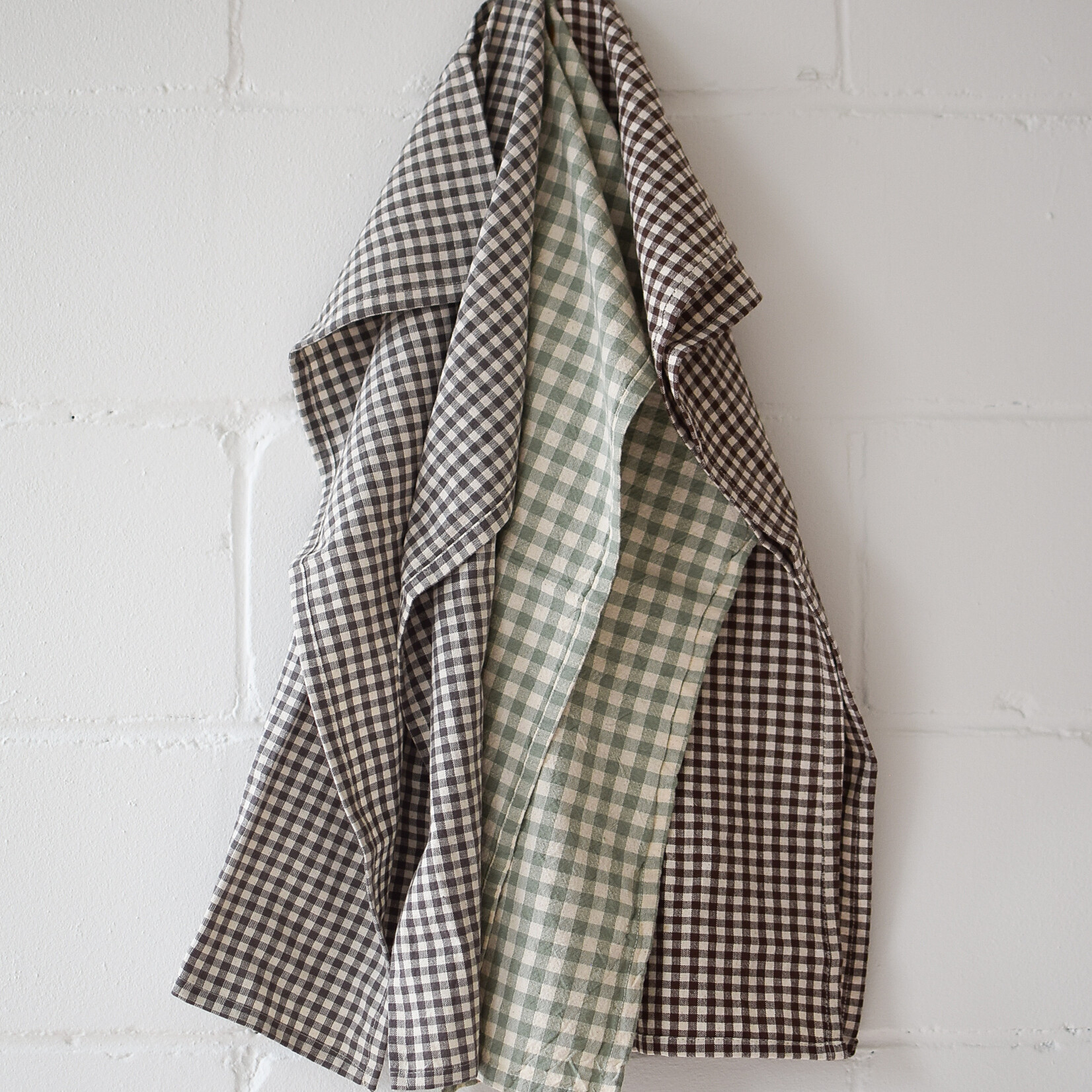 Gingham dishcloths