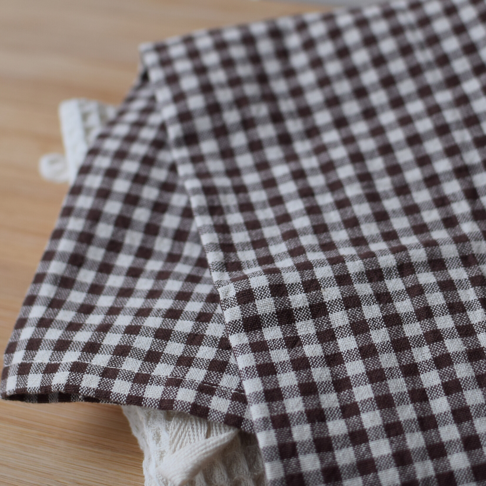 Gingham dishcloths