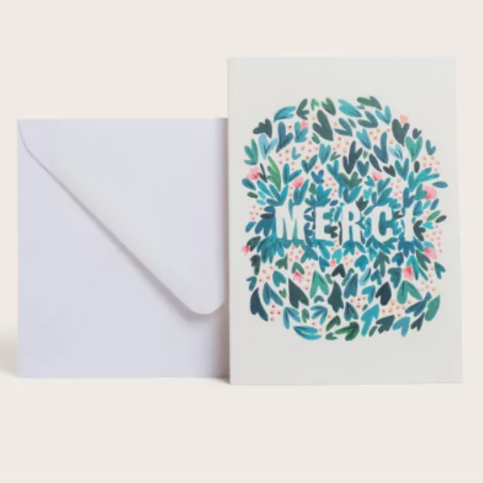 Greeting card -  Merci Feuillages