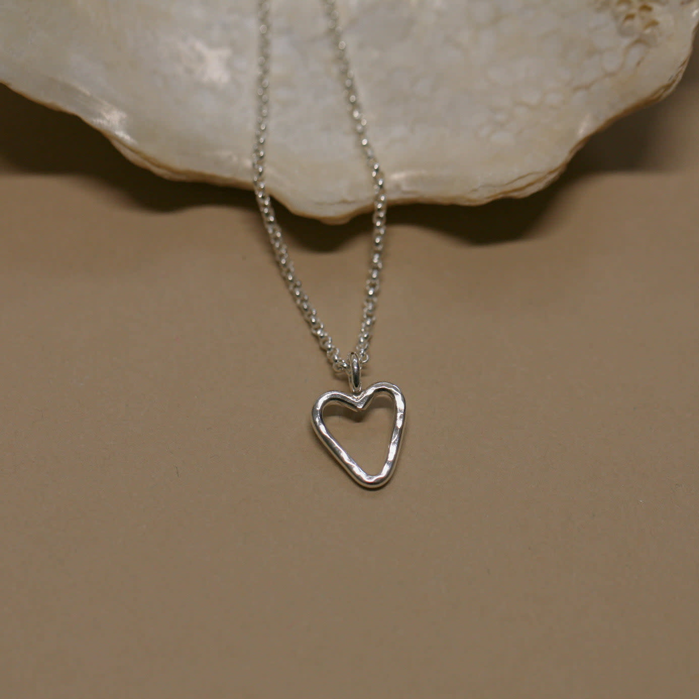 Silver heart necklace