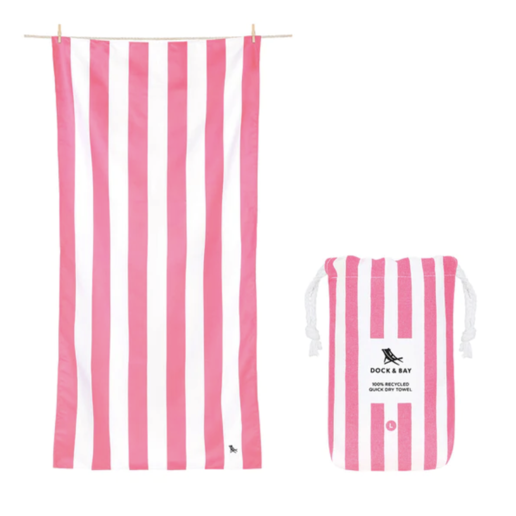 Quick striped dry towel