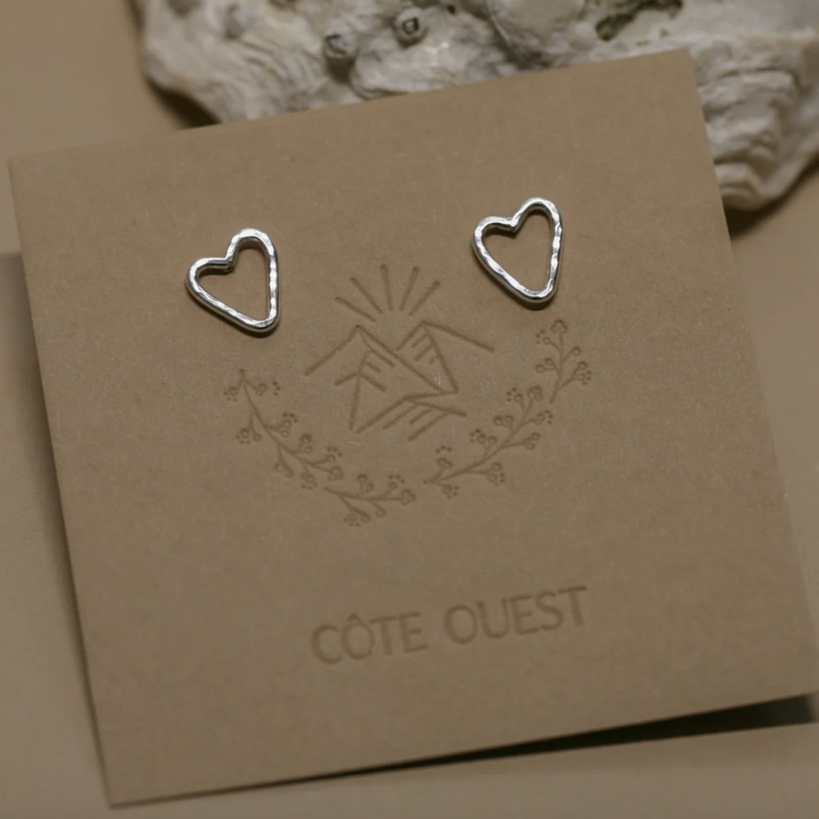 Boucles d'oreilles coeur argent