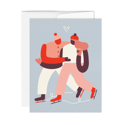 Card - Ice skaters