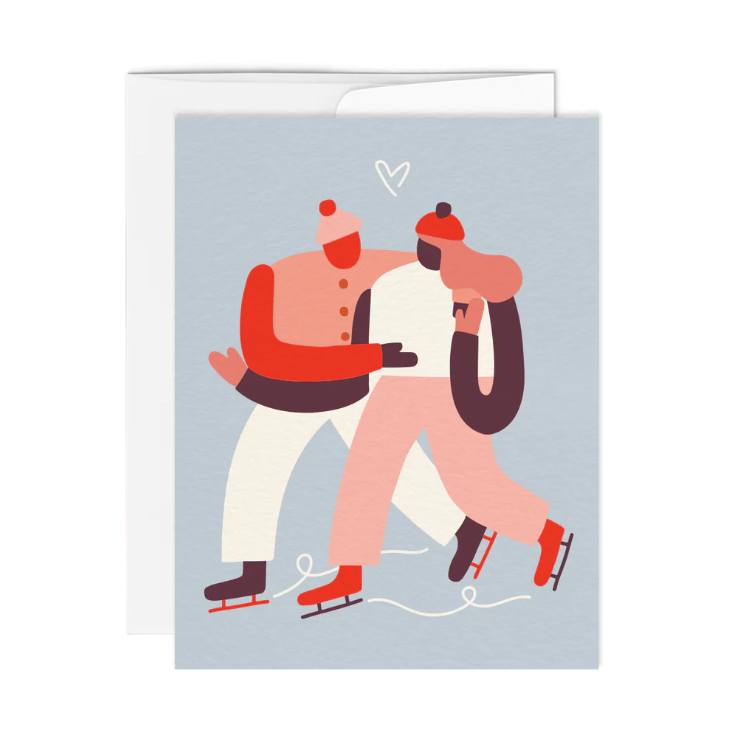 Greeting card - Ice skaters