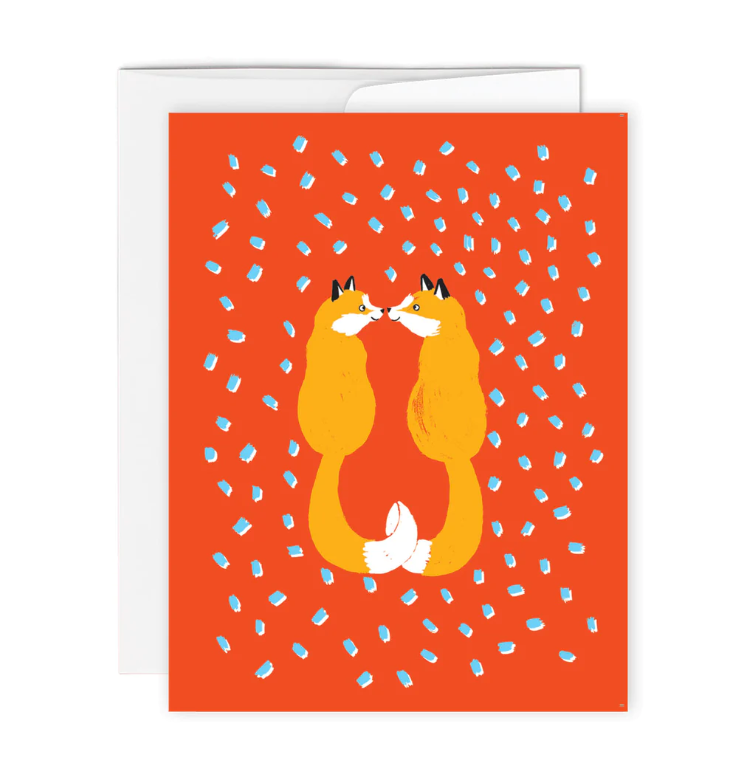Greeting card - Lovers Foxes