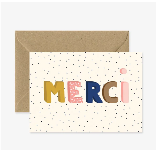 Carte de souhaits - Merci points