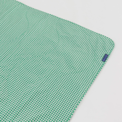 Puffy Picnic Blanket - Green Gingham