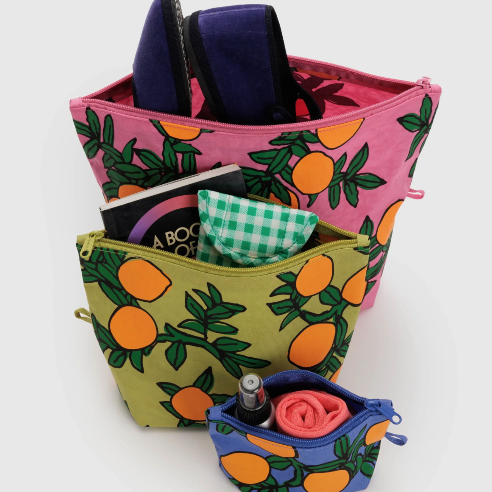 Go Orange Trees clutch bag