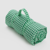 Puffy Picnic Blanket - Green Gingham