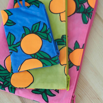 Flat pouch - Orange Trees