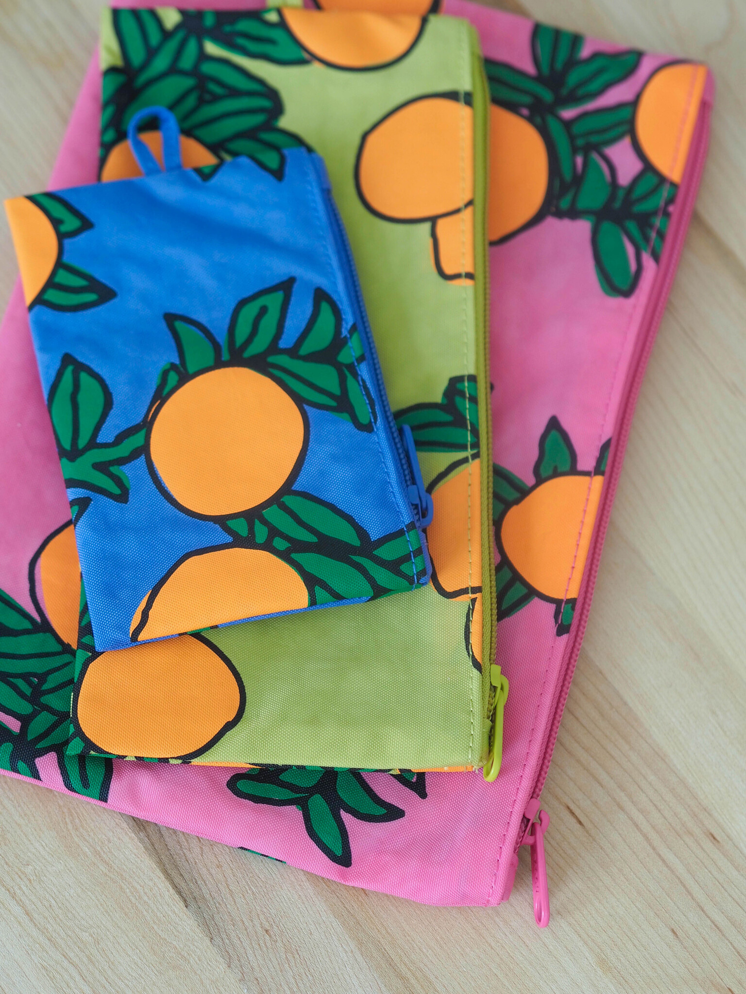 Flat pouch - Orange Trees