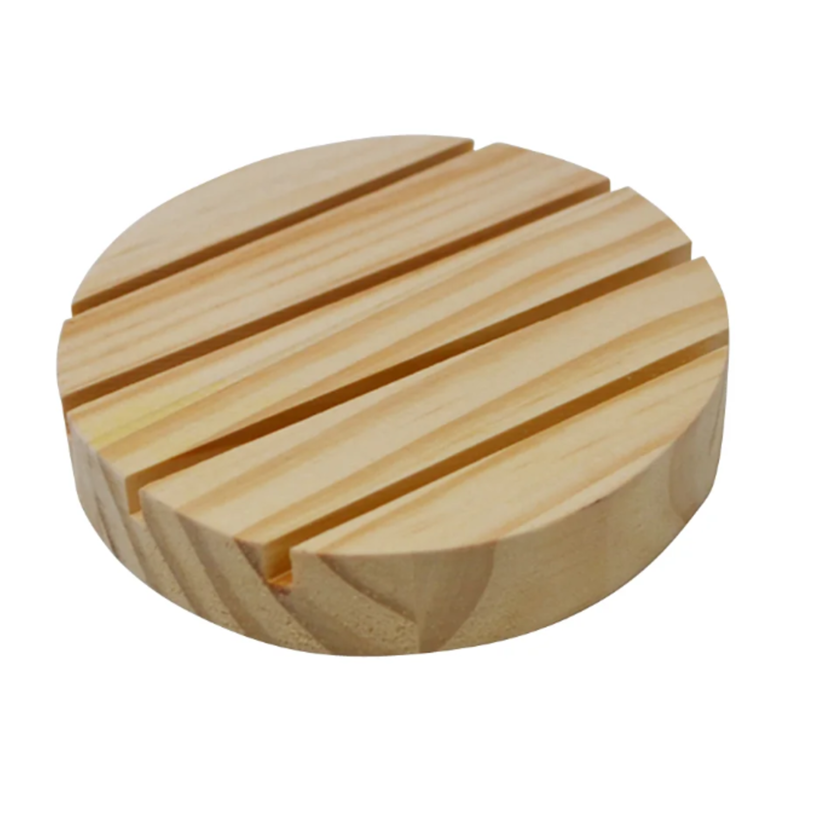 Natural round soap dish