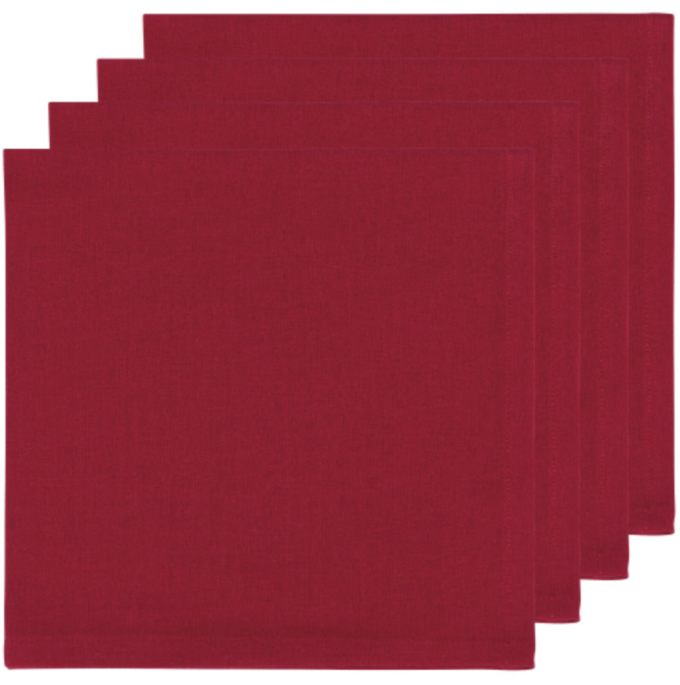 Serviettes de table Rouge Carmin (4)