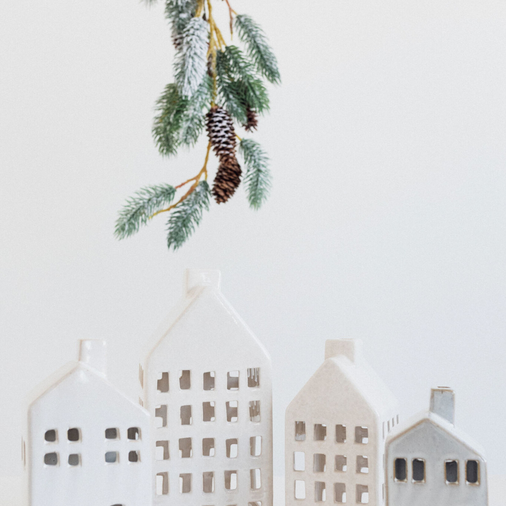 White Ceramic Candle House