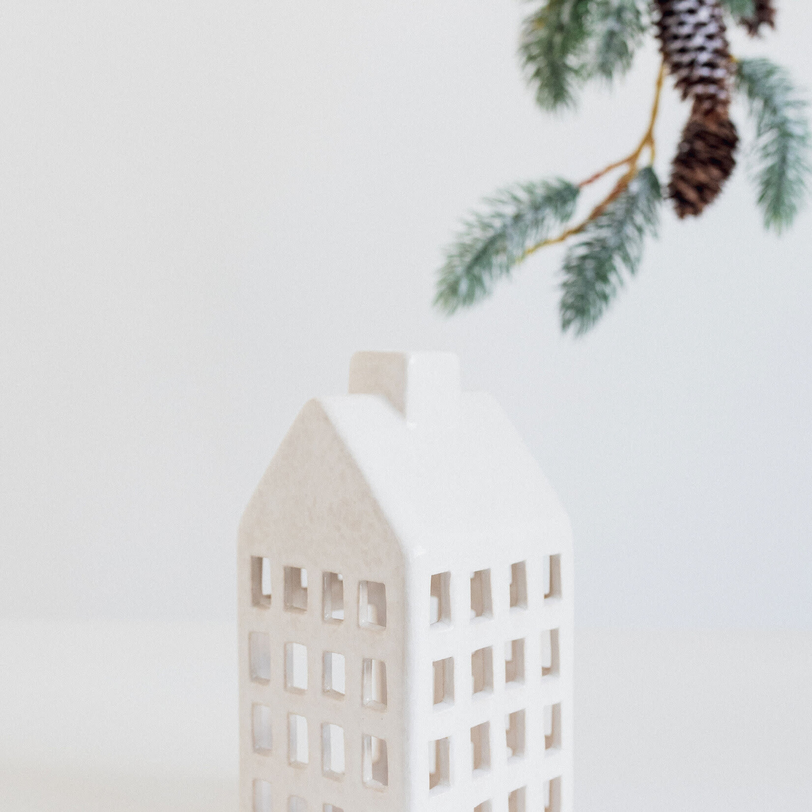 White Ceramic Candle House