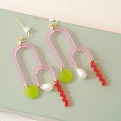 Maxi Arch earrings - Pink