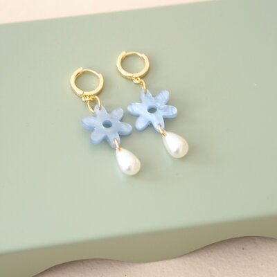 Daisy Earrings - Blue