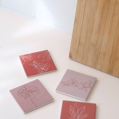 Sous verres fleurs