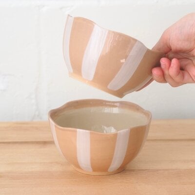 Striped Latte bowl