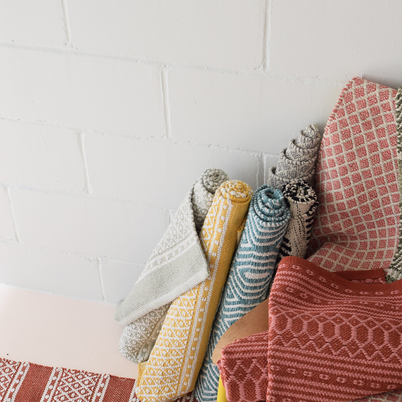 Cotton rug Dhurrie Sunshine