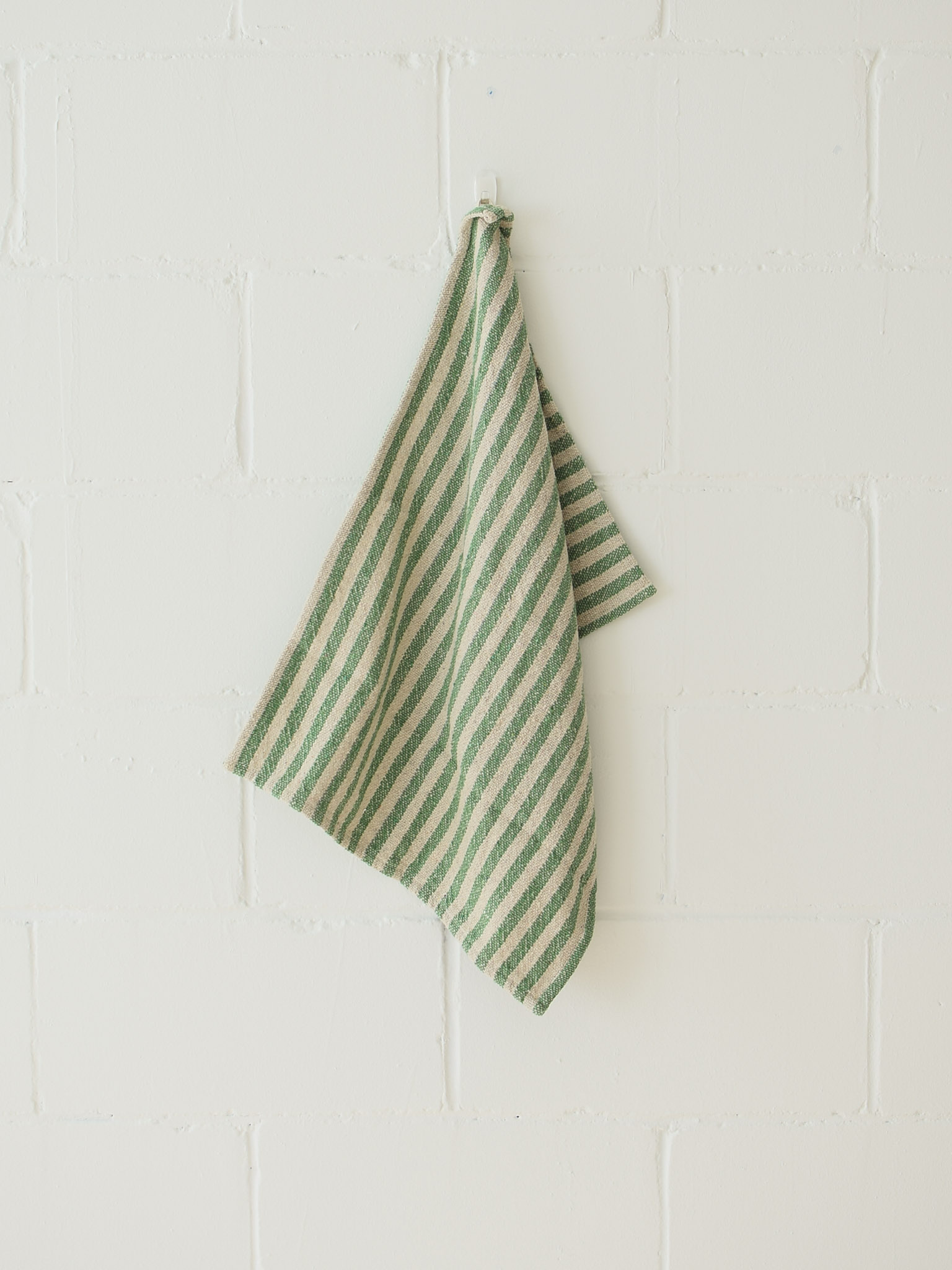 Green-beige striped dishcloths