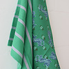 Green-purple striped dishcloth