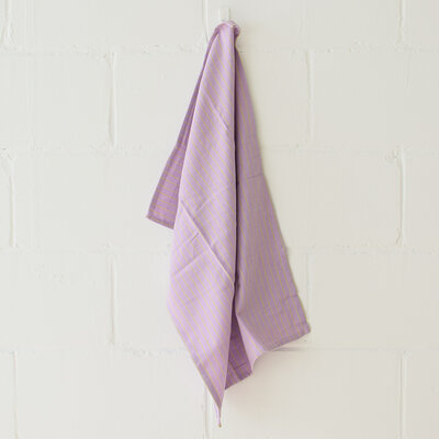 Purple-neon striped linen