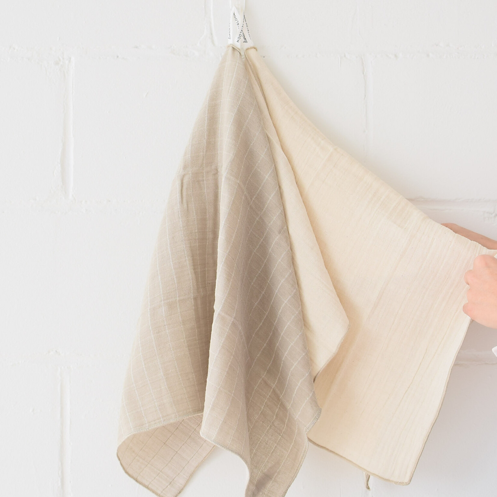 Duo double-weave dishcloths Dove Gray