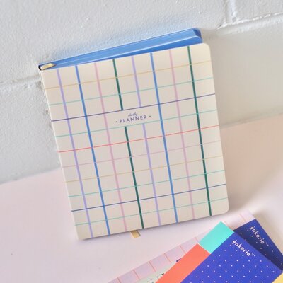 Planificateur journalier - quadrillé multicolore