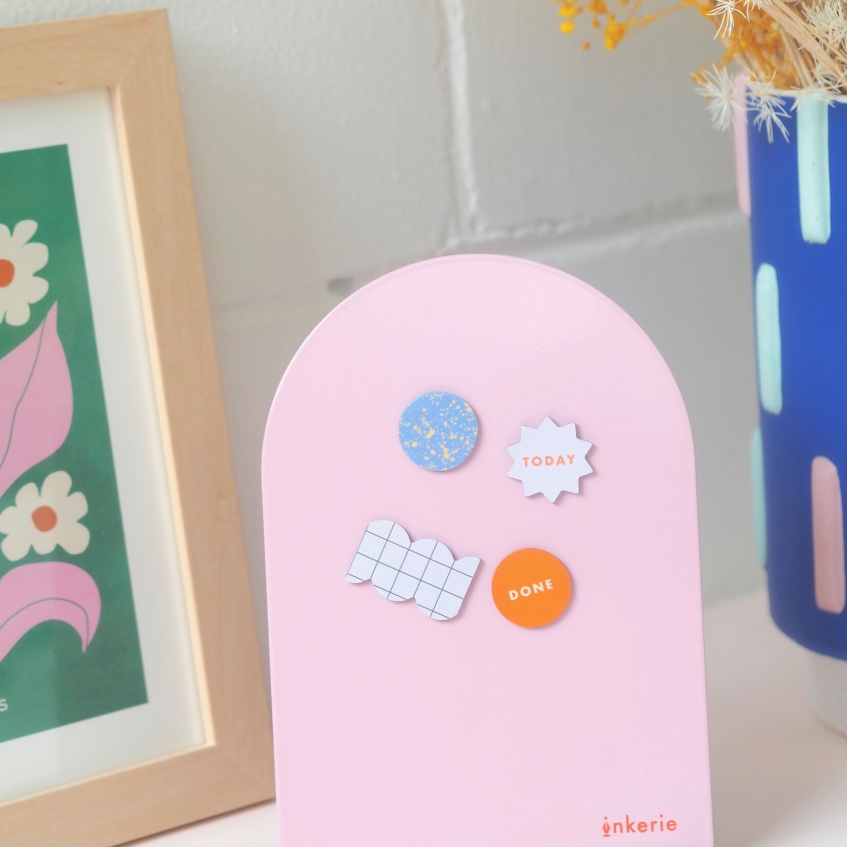 Pink Magnetic Memo Board