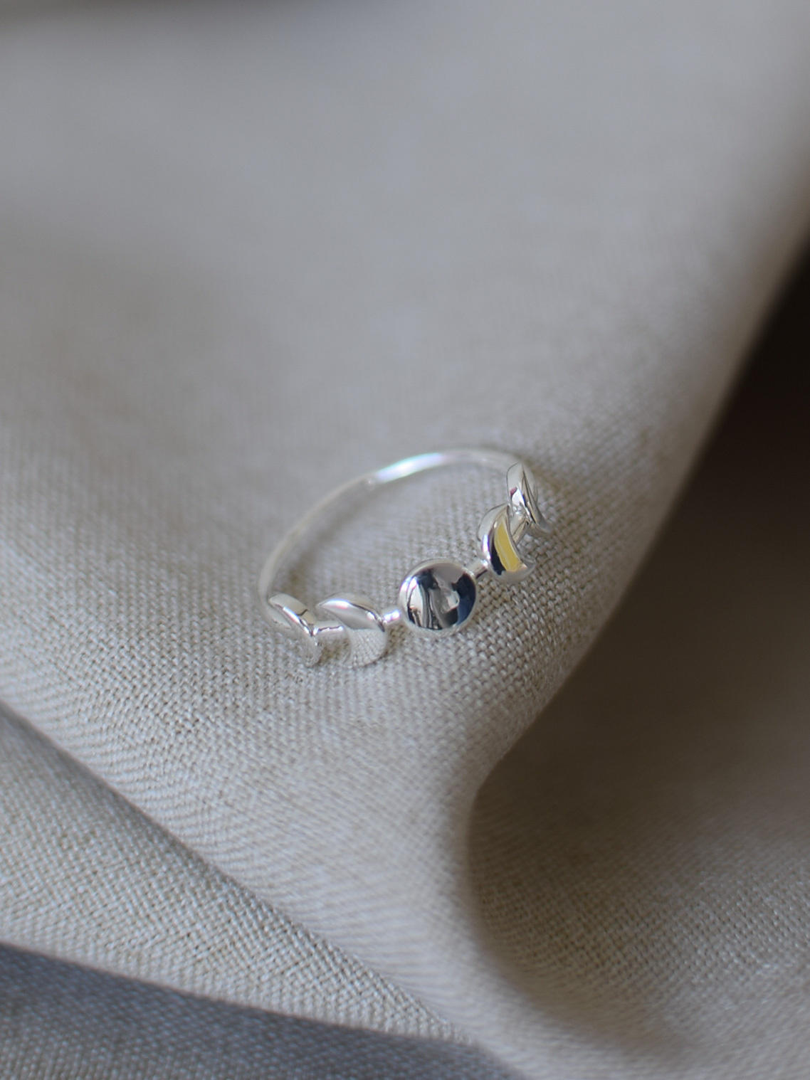 Silver Moons Ring