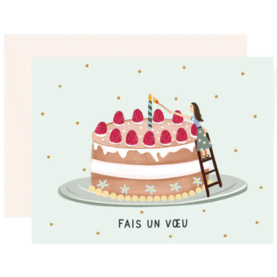 Card - Cake makes a wish