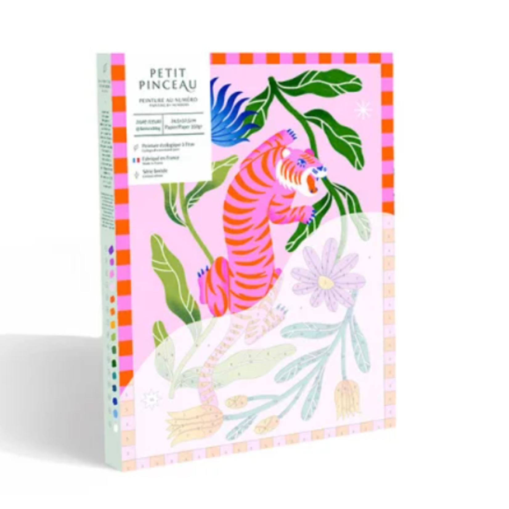 Coffret peinture au numéro - Tigre Fleuri