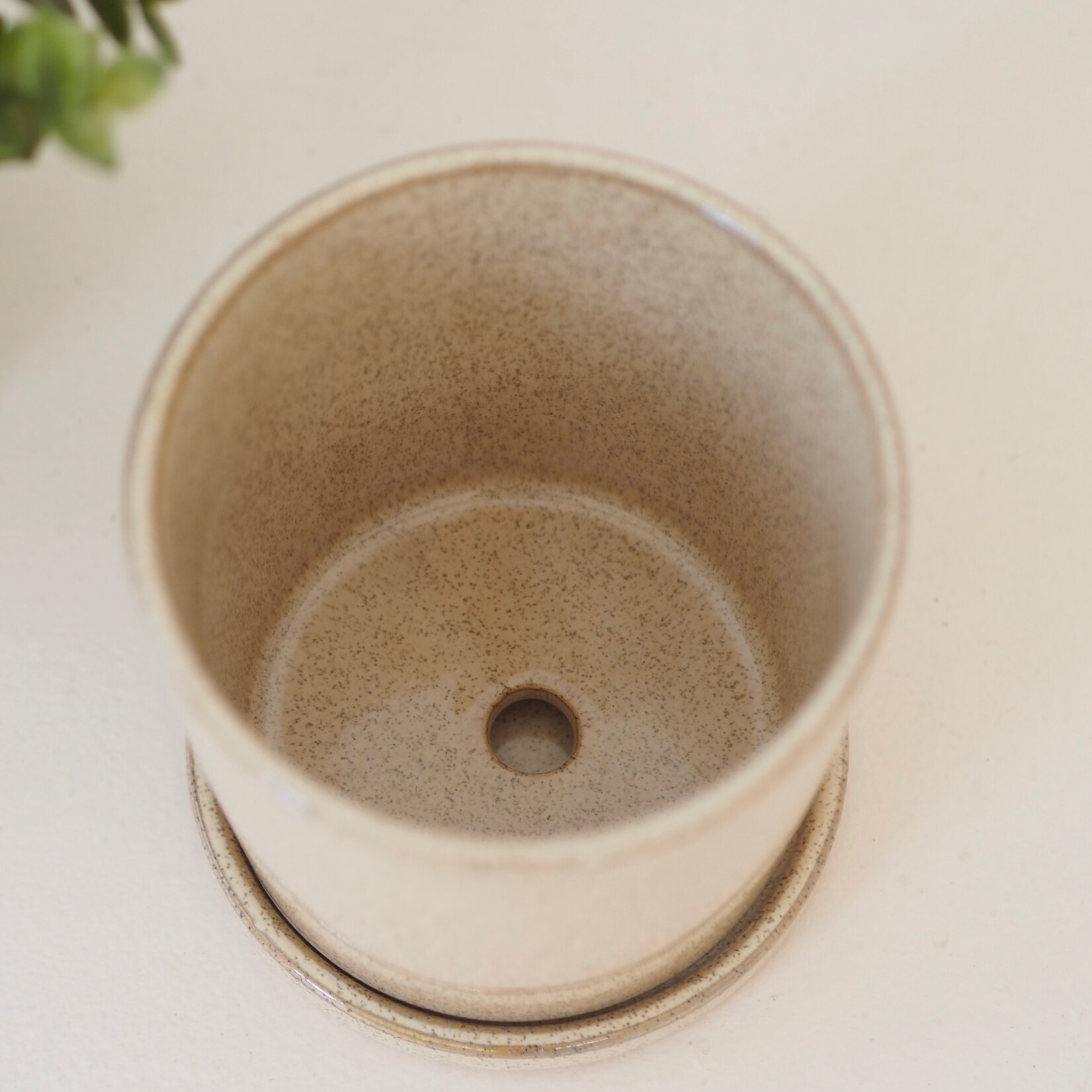 Plant pot and cream dish