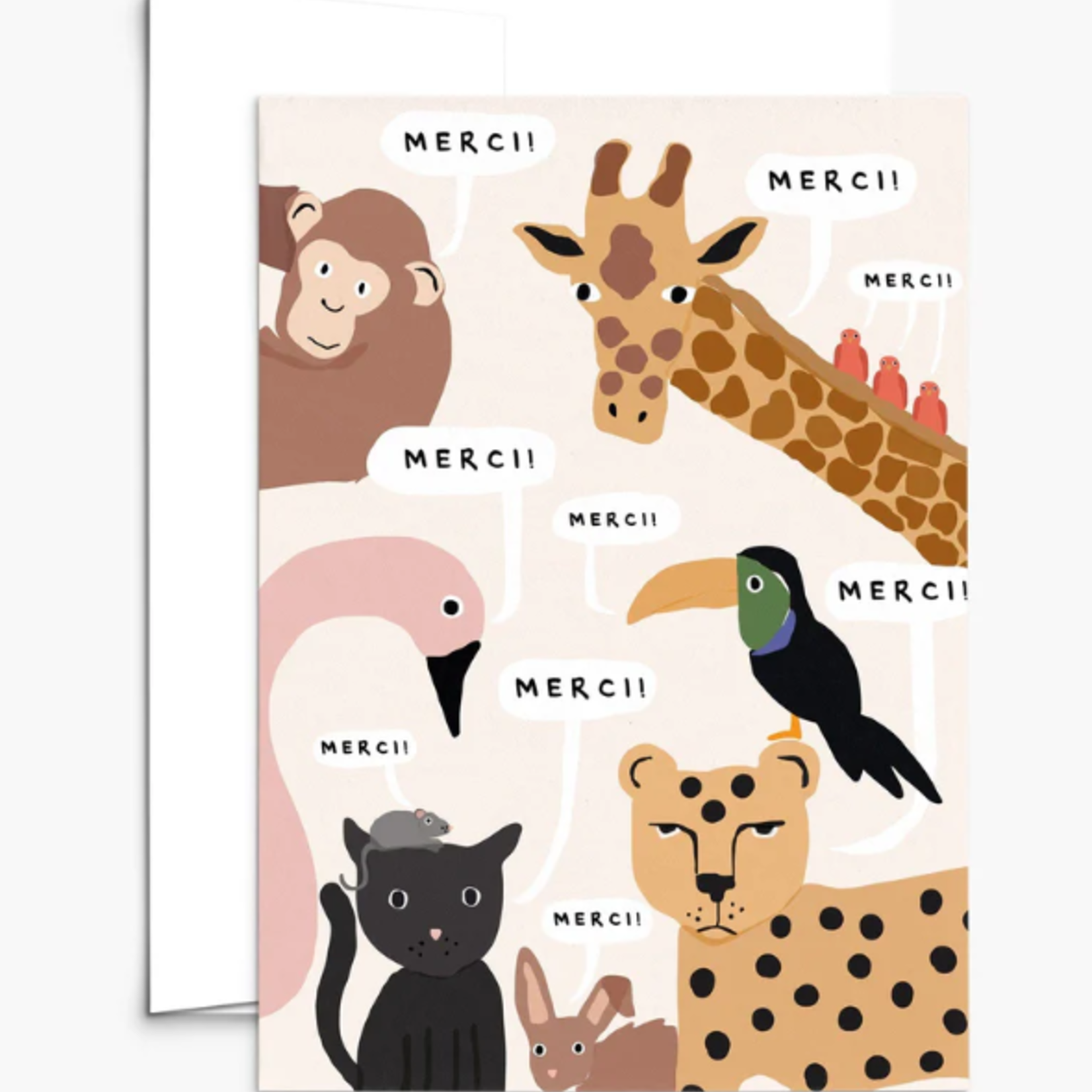 Greeting Card - Thank you animals