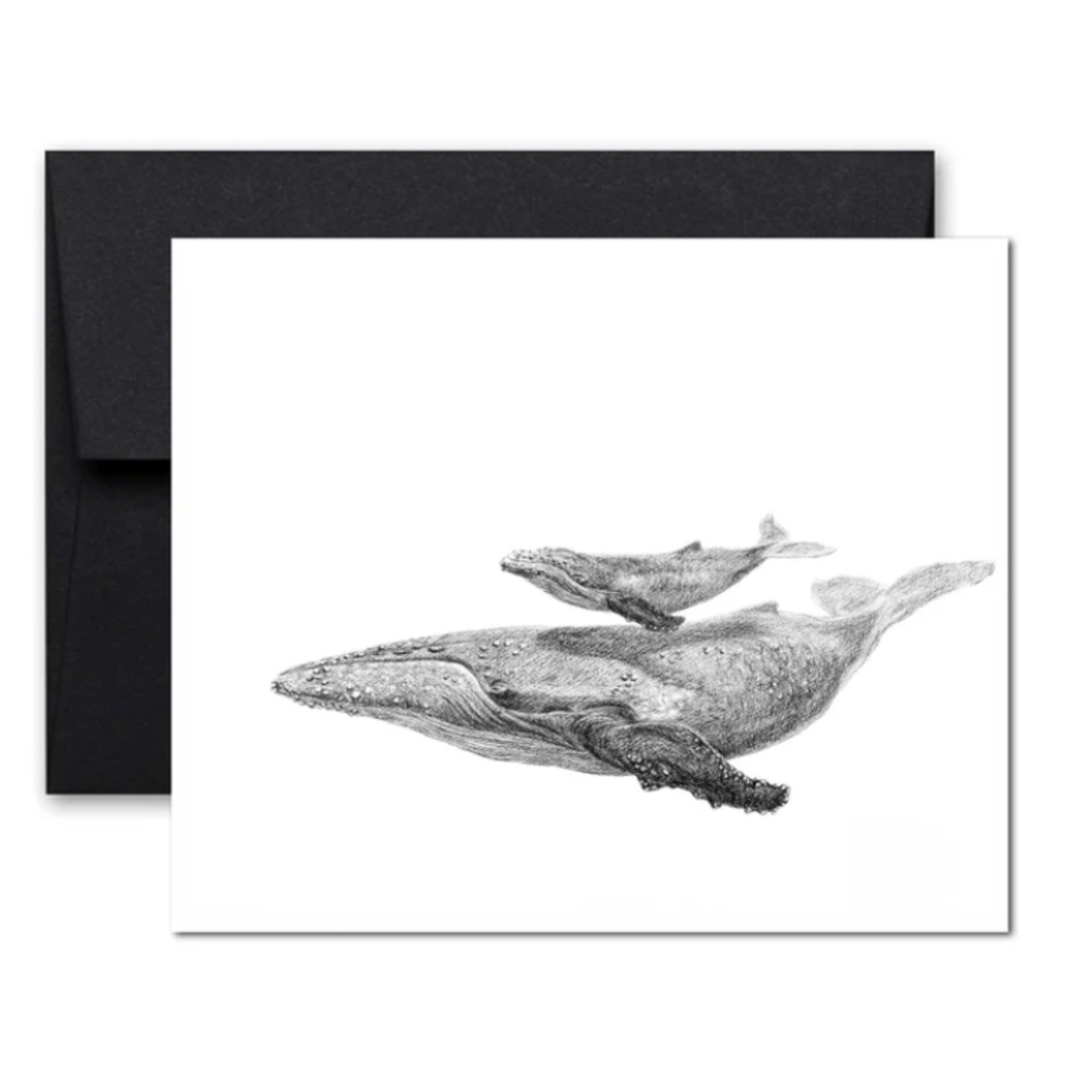 Greeting card - Mama whale and baby