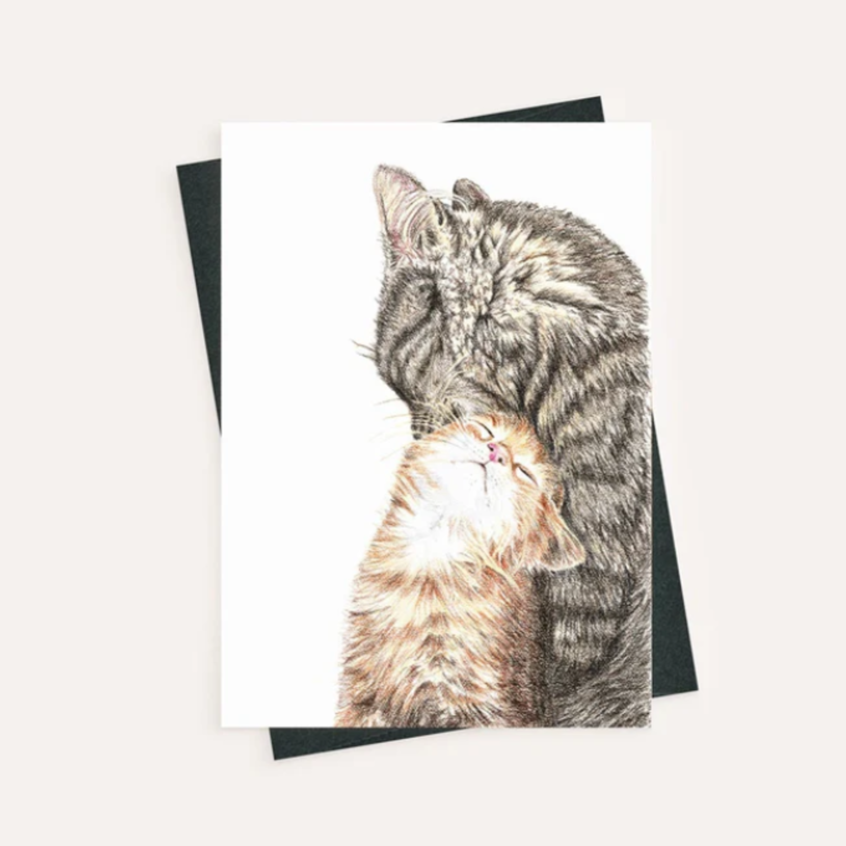 Greeting card - Cat mum and baby