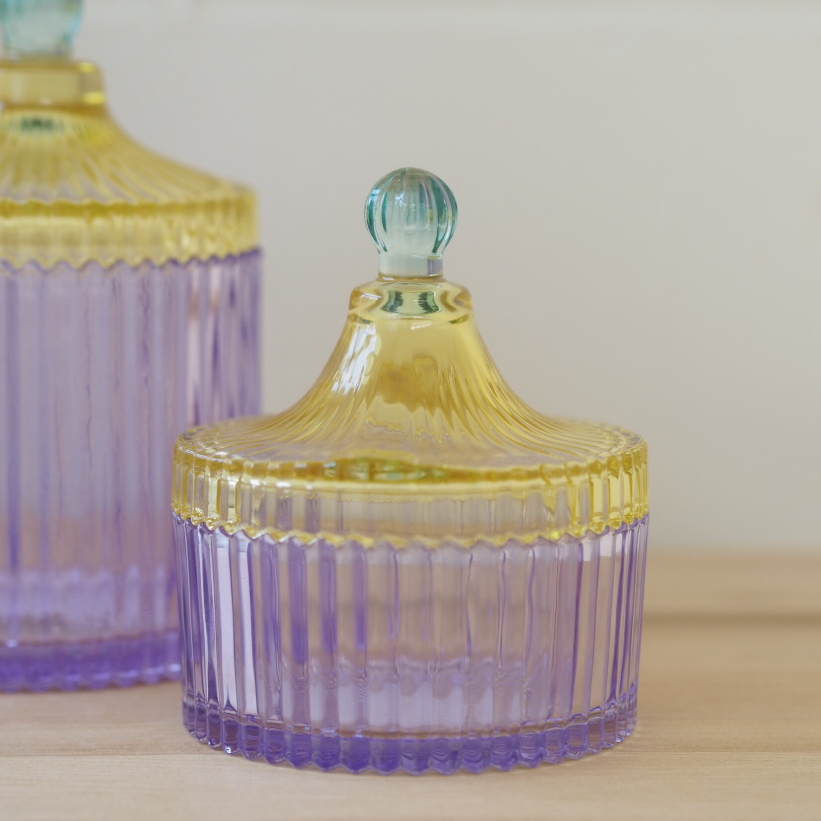 Candy jar - Yellow & Purple