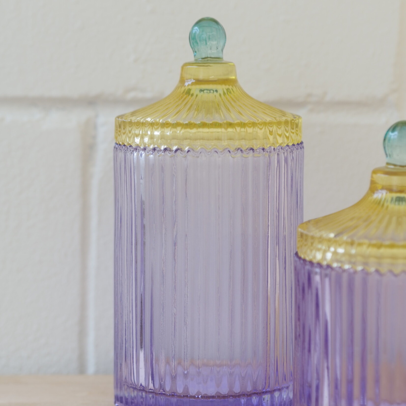 Candy jar - Yellow & Purple