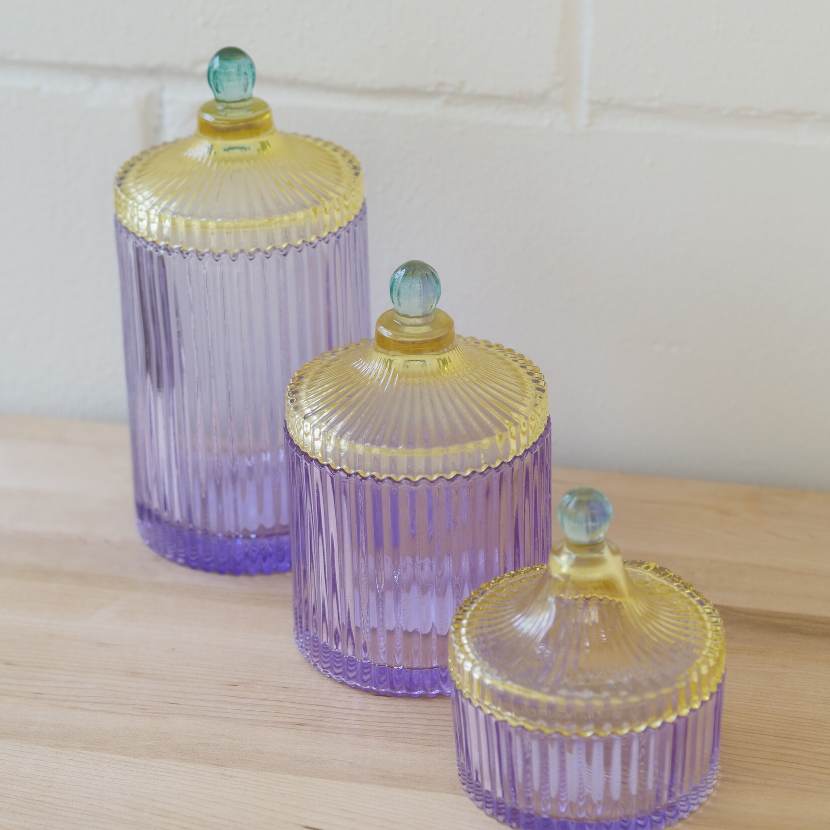 Candy jar - Yellow & Purple